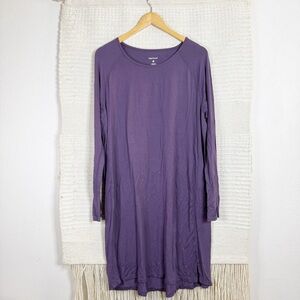 DAGSMEJAN dark purple Natwell long sleeve night dress XXL